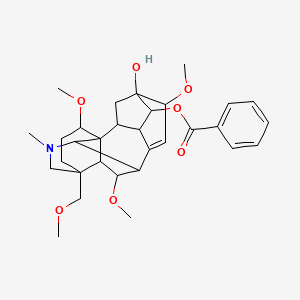 molecular formula C31H41NO7 B12787616 Pyrodelphinine CAS No. 60050-12-6