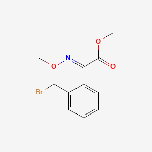 molecular formula C11H12BrNO3 B1278763 (E)-Methyl 2-(methoxyimino)-2-[2-(bromomethyl)phenyl]acetate CAS No. 115199-26-3
