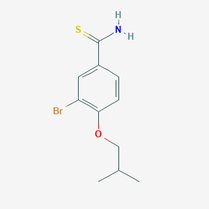 molecular formula C11H14BrNOS B1278764 3-溴-4-异丁氧基苯硫酰胺 CAS No. 208665-96-7