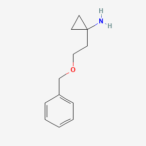 molecular formula C12H17NO B1278774 1-[2-(Benzyloxy)ethyl]cyclopropan-1-amine CAS No. 388095-22-5
