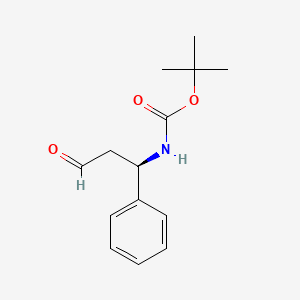 molecular formula C14H19NO3 B1278878 Boc-(R)-3-Amino-3-phenylpropanal CAS No. 212560-65-1