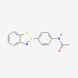 molecular formula C14H12N2OS2 B12789031 Acetamide, N-(4-(2lambda(4)-1,2,3-benzodithiazol-2-yl)phenyl)- CAS No. 6332-80-5