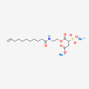 molecular formula C17H27NNa2O8S B12789053 Disodium 1-(undecylenic monoethanolamide) sulfosuccinate CAS No. 65277-52-3