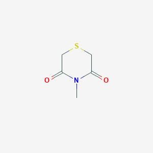 molecular formula C5H7NO2S B12789079 4-Methylthiomorpholine-3,5-dione CAS No. 6311-20-2