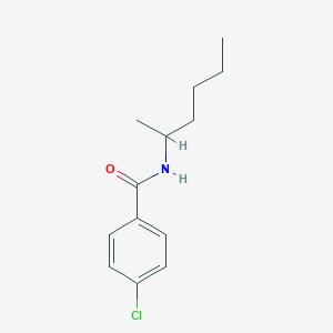 molecular formula C13H18ClNO B12789131 4-Chloro-N-(hexan-2-yl)benzamide CAS No. 7461-46-3