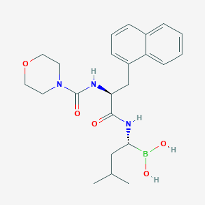 molecular formula C23H32BN3O5 B12789171 Rvp7C3xks6 CAS No. 179679-47-1