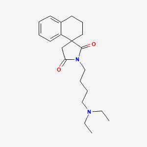 molecular formula C21H30N2O2 B12789239 1'-(4-(Diethylamino)butyl)-3,4-dihydrospiro(naphthalene-1(2H),3'-pyrrolidine)-2',5'-dione CAS No. 74246-98-3