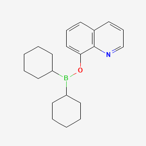 molecular formula C21H28BNO B12789263 8-Quinolinyl dicyclohexylborinate CAS No. 32705-42-3