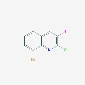 molecular formula C9H4BrClIN B1278928 8-Bromo-2-chloro-3-iodoquinoline CAS No. 590371-88-3