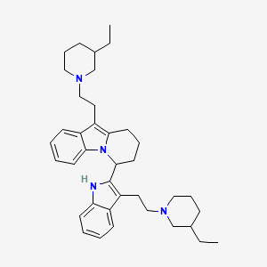 molecular formula C38H52N4 B12789301 Di(demethoxycarbonyl)tetrahydrosecamine CAS No. 33626-53-8