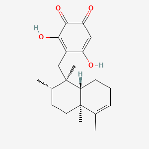 molecular formula C21H28O4 B12789393 Avarone B CAS No. 130203-68-8