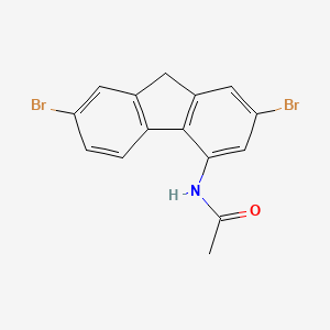 molecular formula C15H11Br2NO B12789398 n-(2,7-Dibromo-9h-fluoren-4-yl)acetamide CAS No. 1785-10-0