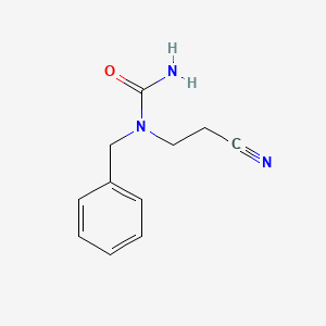 molecular formula C11H13N3O B12789418 1-Benzyl-1-(2-cyanoethyl)urea CAS No. 717-73-7
