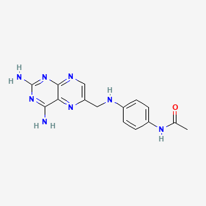 molecular formula C15H16N8O B12789436 N-(4-(((2,4-Diamino-6-pteridinyl)methyl)amino)phenyl)acetamide CAS No. 57963-43-6