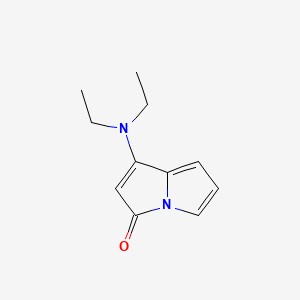 molecular formula C11H14N2O B12789442 1-(Diethylamino)-3H-pyrrolizin-3-one CAS No. 944-74-1