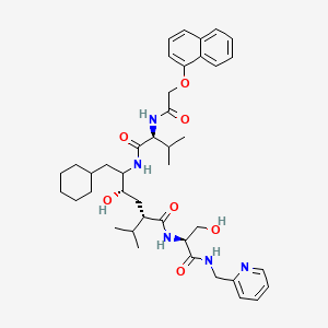 molecular formula C41H57N5O7 B12789541 Noa-Val-CVA-Ser-Amp CAS No. 146363-73-7