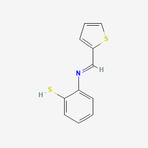 molecular formula C11H9NS2 B12789563 2-((2-Thienylmethylene)amino)benzenethiol CAS No. 2248690-47-1