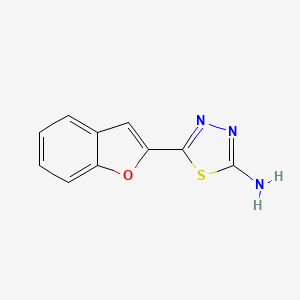 molecular formula C10H7N3OS B1278967 5-(1-Benzofuran-2-yl)-1,3,4-thiadiazol-2-amine CAS No. 70057-85-1