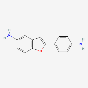 molecular formula C14H12N2O B1278969 5-Amino-2-(4-aminophenyl)benzofuran CAS No. 84102-58-9