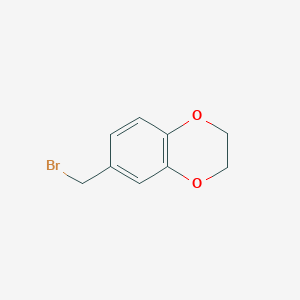 molecular formula C9H9BrO2 B1278970 6-(Bromomethyl)-2,3-dihydrobenzo[b][1,4]dioxine CAS No. 79440-34-9