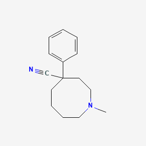 molecular formula C15H20N2 B12789730 1-Methyl-4-phenyl-4-azocanecarbonitrile CAS No. 7507-71-3