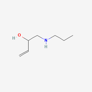 molecular formula C7H15NO B12789775 3-Buten-2-ol, 1-(propylamino)- CAS No. 85771-10-4