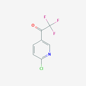 molecular formula C7H3ClF3NO B127898 1-(6-Chloropyridin-3-yl)-2,2,2-trifluoroethanone CAS No. 150698-72-9