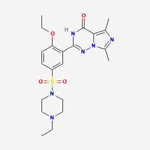 molecular formula C21H28N6O4S B12789816 7-Despropyl 7-Methyl Vardenafil CAS No. 2169247-39-4