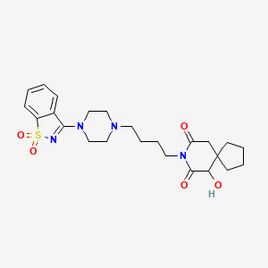 molecular formula C24H32N4O5S B12789858 6Iyf3ynj3B CAS No. 133883-93-9