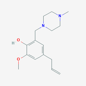 molecular formula C16H24N2O2 B12789872 4-Allyl-2-methoxy-6-((4-methyl-1-piperazinyl)methyl)phenol CAS No. 21594-84-3