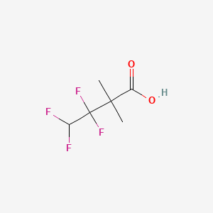 molecular formula C6H8F4O2 B12789886 3,3,4,4-Tetrafluoro-2,2-dimethylbutanoic acid CAS No. 144194-01-4
