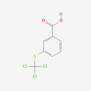 molecular formula C8H5Cl3O2S B12789903 3-[(Trichloromethyl)sulfanyl]benzoic acid CAS No. 6629-30-7