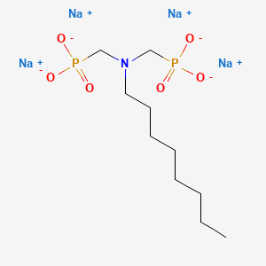 molecular formula C10H21NNa4O6P2 B12789910 Tetrasodium ((octylimino)bis(methylene))bisphosphonate CAS No. 94199-61-8