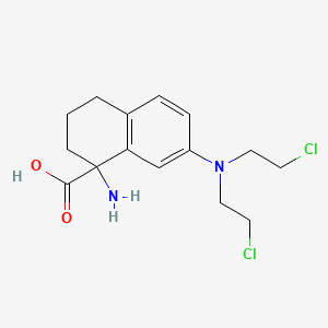 molecular formula C15H20Cl2N2O2 B12789924 1-Amino-7-(bis(2-chloroethyl)amino)-1,2,3,4-tetrahydro-1-naphthoic acid CAS No. 5591-50-4