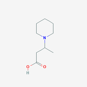 molecular formula C9H17NO2 B1278994 3-(1-哌啶基)丁酸 CAS No. 764633-91-2