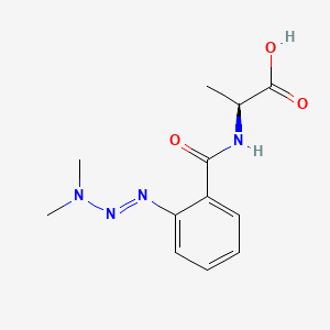 molecular formula C12H16N4O3 B12789985 N-(o-(3,3-Dimethyl-1-triazeno)benzoyl)alanine CAS No. 89331-41-9