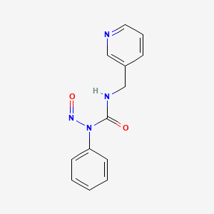 molecular formula C13H12N4O2 B12790025 1-Nitroso-1-phenyl-3-(pyridin-3-ylmethyl)urea CAS No. 58550-48-4
