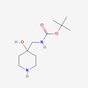 molecular formula C11H22N2O3 B1279007 叔丁基 N-[(4-羟基哌啶-4-基)甲基]氨基甲酸酯 CAS No. 177948-02-6
