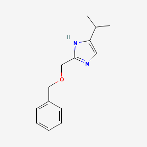 molecular formula C14H18N2O B1279008 2-Benzyloxymethyl-4-isopropyl-1H-imidazole CAS No. 178982-67-7