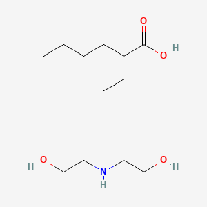 molecular formula C12H27NO4 B12790094 2-Ethylhexanoic acid diethanolamine salt CAS No. 68528-01-8