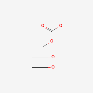 molecular formula C8H14O5 B12790106 Carbonic acid, methyl (3,4,4-trimethyl-1,2-dioxetan-3-yl)methyl ester CAS No. 108560-91-4