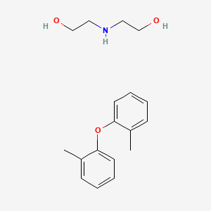 molecular formula C18H25NO3 B12790149 2-(2-Hydroxyethylamino)ethanol;1-methyl-2-(2-methylphenoxy)benzene 