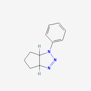 molecular formula C11H13N3 B12790178 1-Phenyl-1,3a,4,5,6,6a-hexahydrocyclopenta(d)(1,2,3)triazole CAS No. 3523-51-1