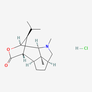 molecular formula C16H26ClNO2 B12790200 Dendroban-12-one, hydrochloride CAS No. 35306-34-4