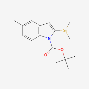 molecular formula C16H22NO2Si B1279023 1-Boc-2-dimethylsilanyl-5-methyl-indole CAS No. 475102-17-1