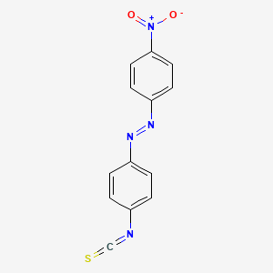 molecular formula C13H8N4O2S B12790274 1-(4-(Hydroxy(oxido)amino)phenyl)-2-(4-isothiocyanatophenyl)diazene CAS No. 24722-66-5
