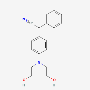 molecular formula C18H20N2O2 B12790368 {4-[Bis(2-hydroxyethyl)amino]phenyl}(phenyl)acetonitrile CAS No. 7152-20-7