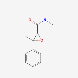 molecular formula C12H15NO2 B12790387 N,N,3-trimethyl-3-phenyloxirane-2-carboxamide CAS No. 64754-82-1