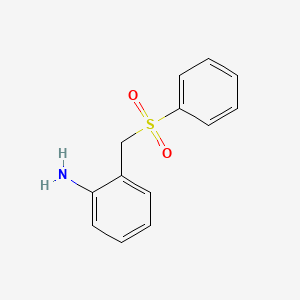 molecular formula C13H13NO2S B1279040 2-[(Benzenesulfonyl)methyl]aniline CAS No. 95539-67-6