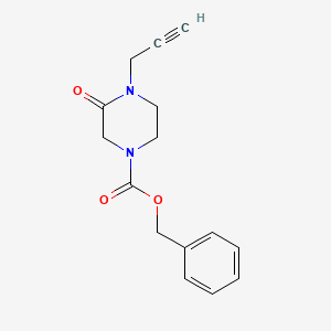 molecular formula C15H16N2O3 B1279041 苯甲基 3-氧代-4-(丙-2-炔-1-基)哌嗪-1-羧酸酯 CAS No. 234108-42-0